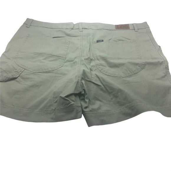 Lee Women's 20M Hi-Rise Regular Fit Deeplichengreen Utility Short New With Tags - Picture 2 of 13